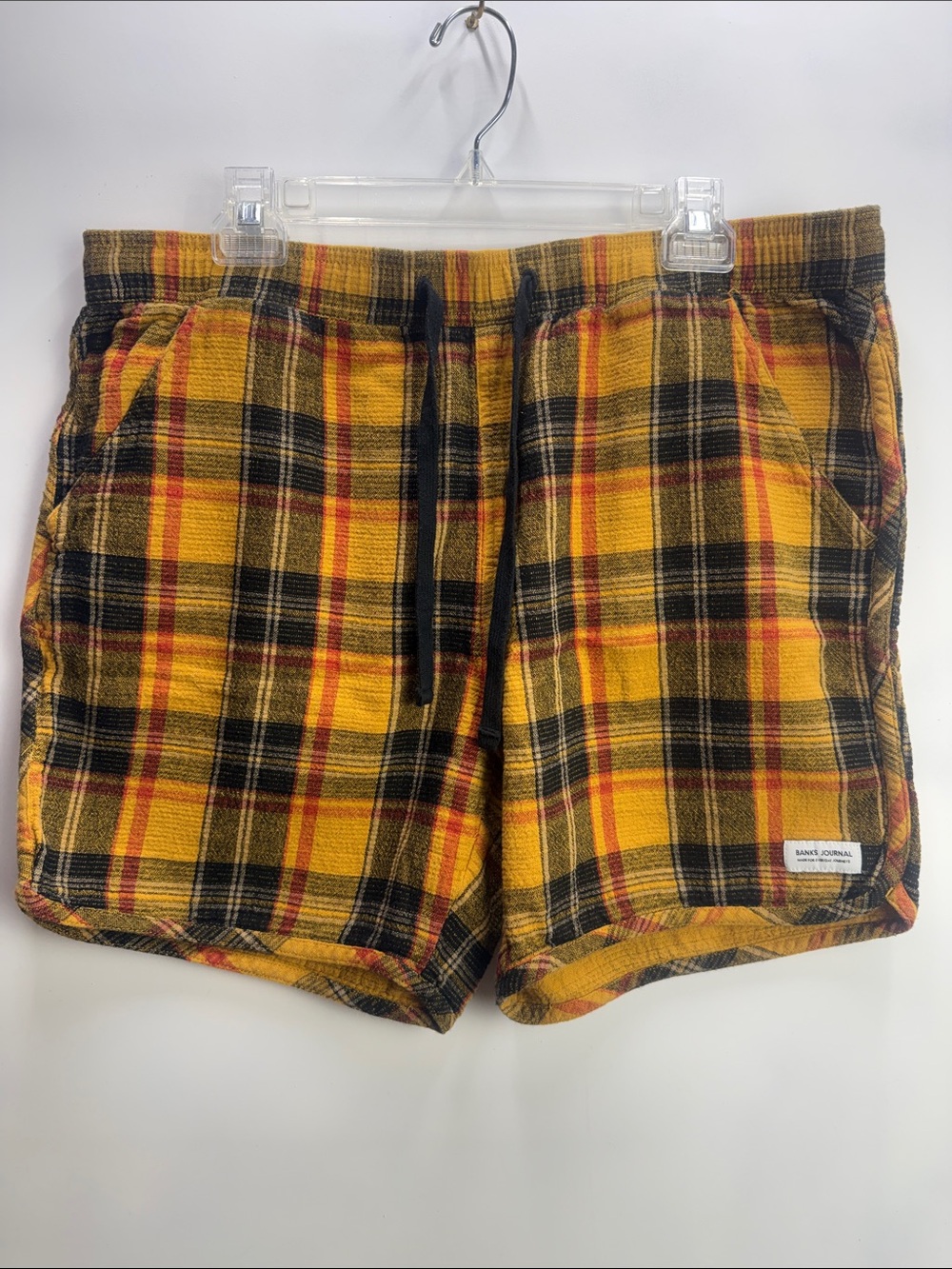 100 % Cotton Women's Banks Journal Size XXL Yellow Plaid
